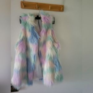 Puff vest pastel colors